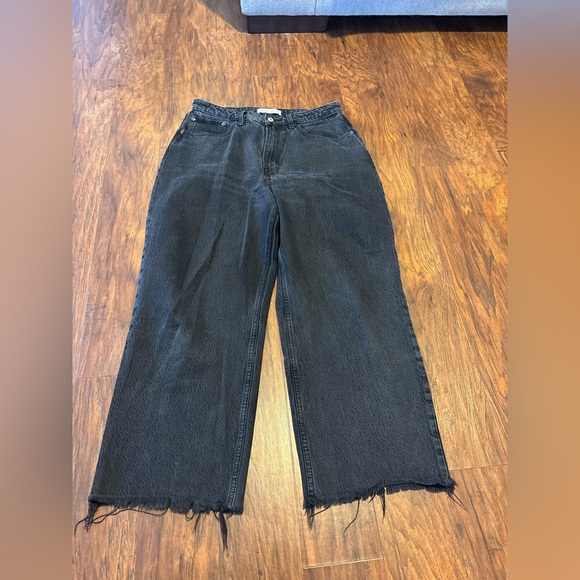 Abercrombie & Fitch The Loose High Rise In Washed Black Curve Love Size 30/10 - Picture 3 of 5